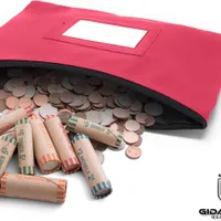 Money Bank Deposit Bag with Zipper | 7-Pack 7 Colors | 11x6 inch Leatherette — view 4