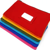 Canvas Zipper Tool Bag with ID Window | Blank Cards Included | Heavy Duty Utility Pouch — view 3