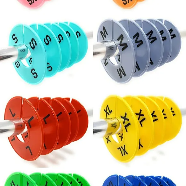 Clothes Size Dividers | 40 Pieces 8 Colors XXS-XXXL | Clothing Rack Organizer