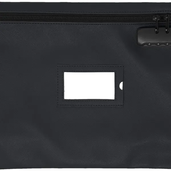 Notary Bag with Lock | 14×11 inch | Black | Locking Zipper Bag for Notary Supplies