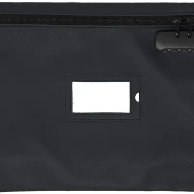 Notary Bag with Lock | 14×11 inch | Black | Locking Zipper Bag for Notary Supplies