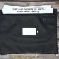 Notary Bag with Lock | 14×11 inch | Black | Locking Zipper Bag for Notary Supplies — view 4