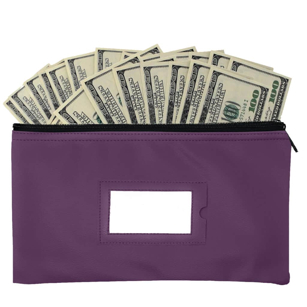 money bag purple